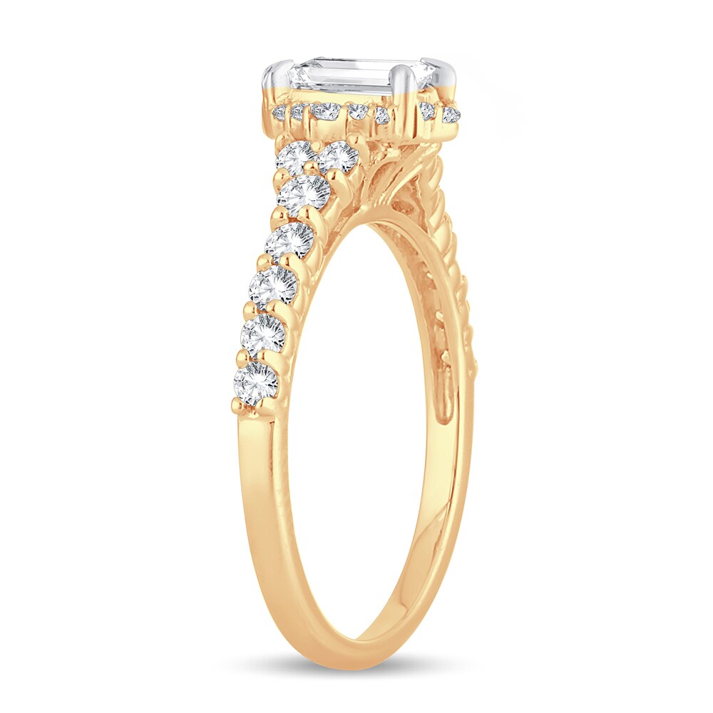 Diamond Ring 1 ct tw Emerald-cut 14K Yellow Gold HkYVb5MD