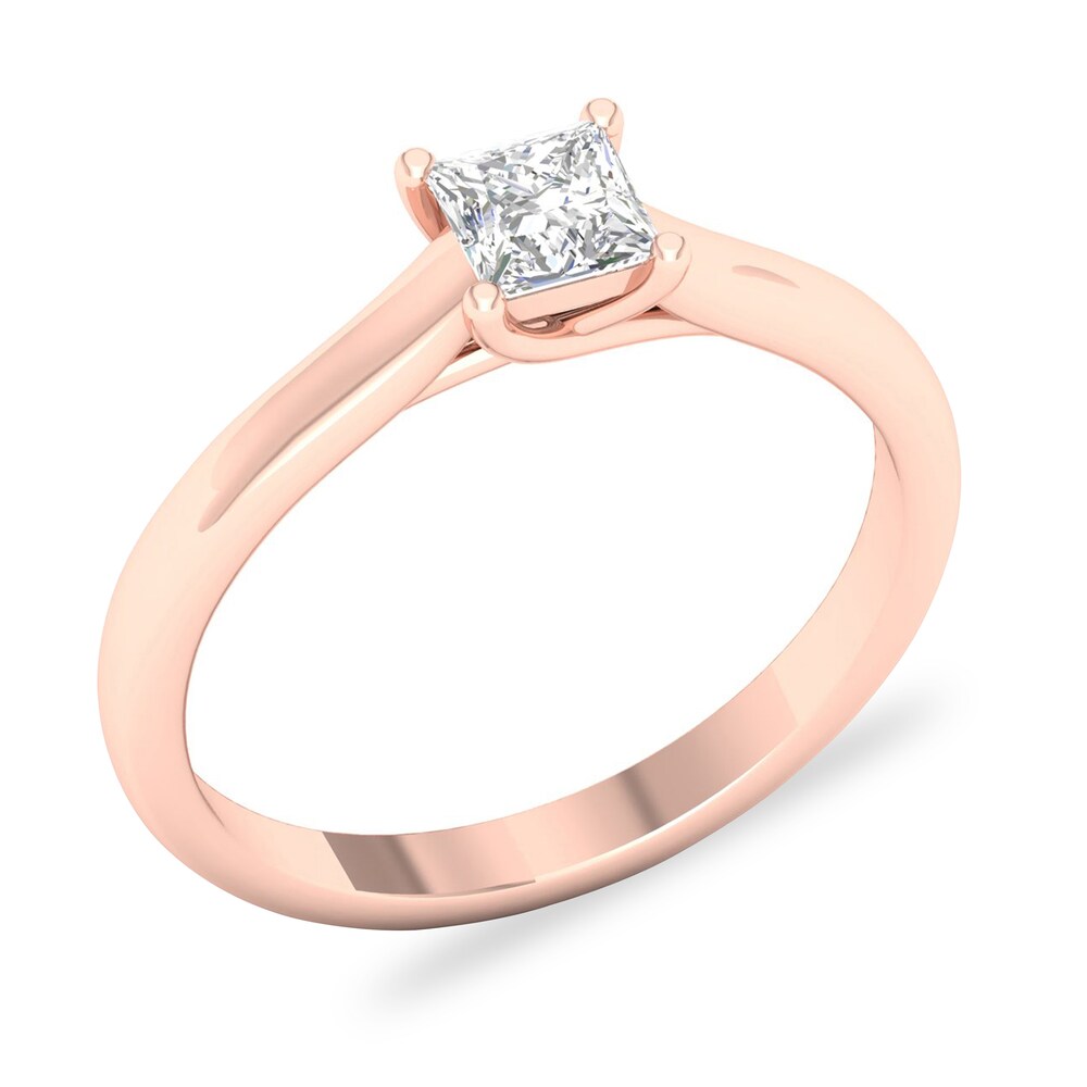 Diamond Solitaire Ring 1/2 ct tw Princess-cut 14K Rose Gold (SI2/I) HmliPN5J