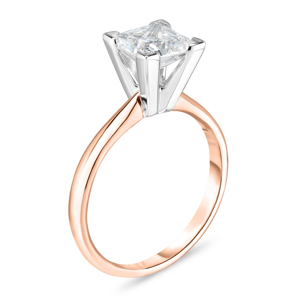 Diamond Solitaire Ring 1-1/3 ct tw Princess 14K Rose Gold (I1/I) HtlkiEMn