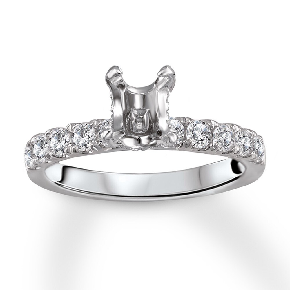 Diamond Engagement Ring Setting 5/8 ct tw Round 14K White Gold HwxccZ00 [HwxccZ00]