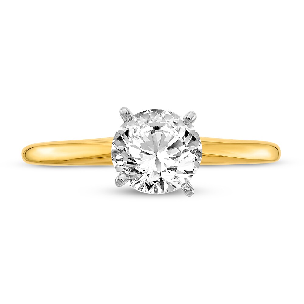 Diamond Solitaire Engagement Ring 3/4 ct tw Round 14K Two-Tone Gold (I1/I) Hxg0q6hg