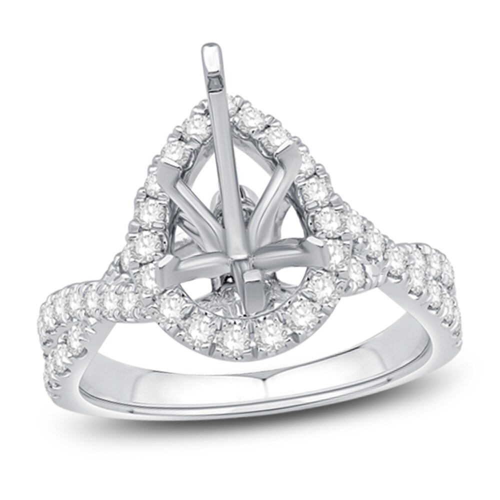 Engagement Ring 3/4 ct tw Pear/Round Platinum I0a71y8x [I0a71y8x]