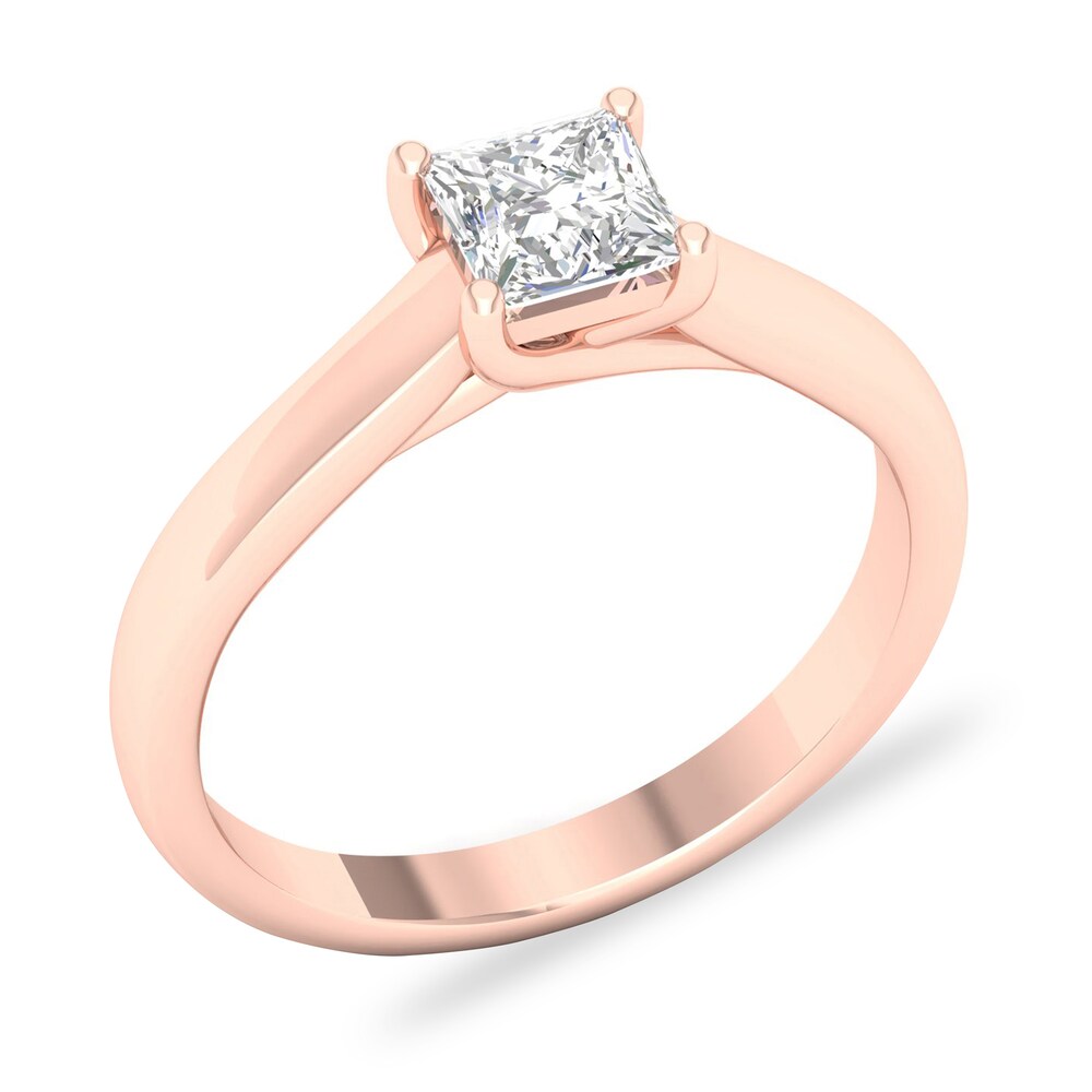 Diamond Solitaire Ring 1 ct tw Princess-cut 14K Rose Gold (SI2/I) I8ePYmyk