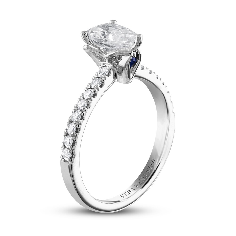 Vera Wang WISH Diamond Engagement Ring 1-1/4 ct tw Pear-shaped/Round Platinum IDjy17kS