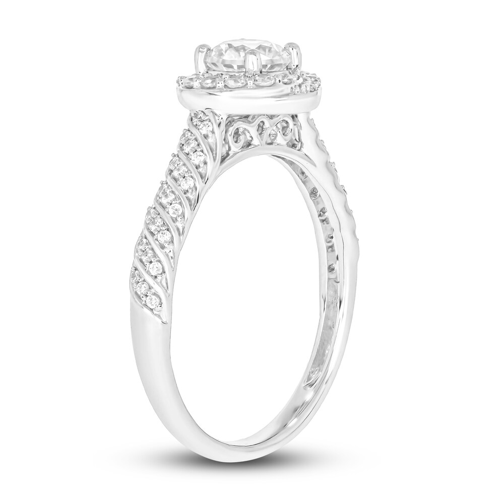 Diamond Engagement Ring 3/4 ct tw Round 14K White Gold IWZ4a3SM