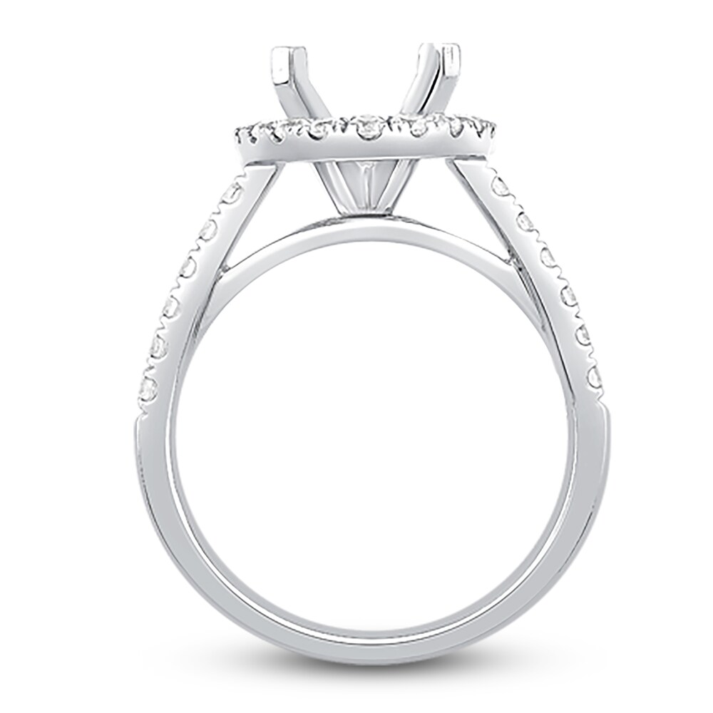 Engagement Ring 5/8 ct tw Oval/Round Platinum IeniZuwx