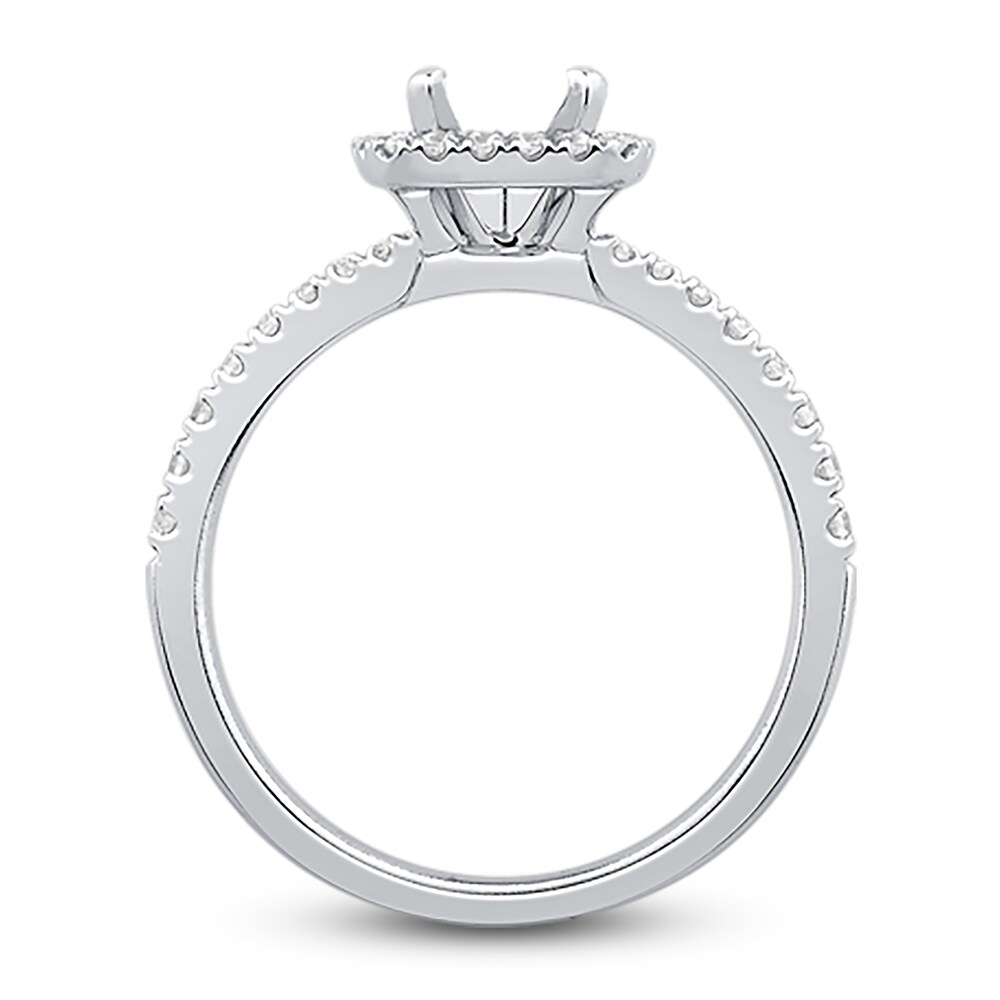 Engagement Ring 1/3 ct tw Round 14K White Gold IhaXeEcb