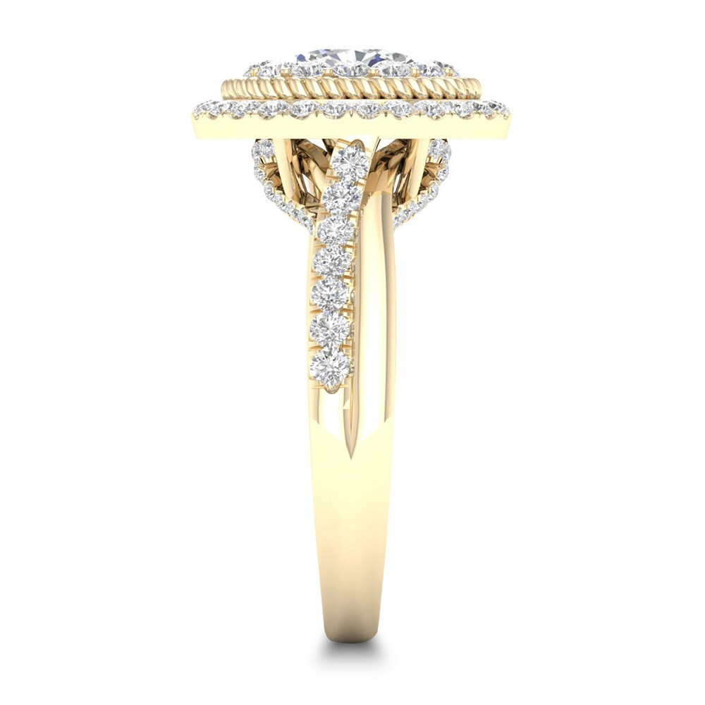 Diamond Ring 1-1/5 ct tw Round-cut 14K Yellow Gold JAZWs3yu