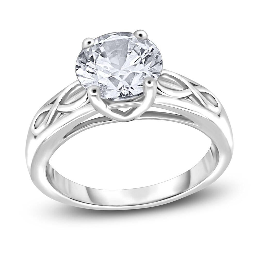 Diamond Solitaire Infinity Engagement Ring 1-1/2 ct tw Round 14K White Gold (I2/I) JM60EqO8 [JM60EqO8]