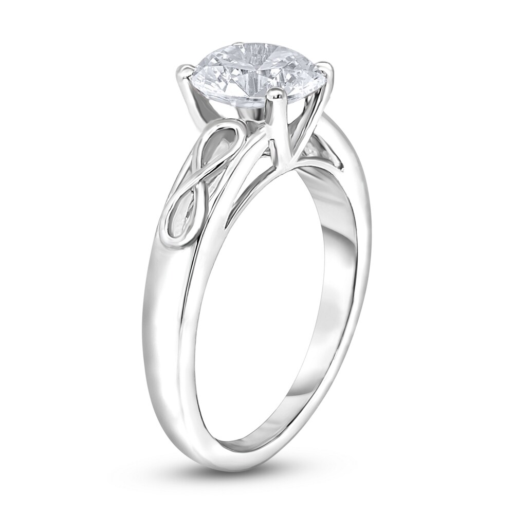 Diamond Solitaire Infinity Engagement Ring 1-1/2 ct tw Round 14K White Gold (I2/I) JM60EqO8