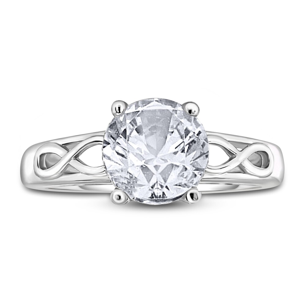 Diamond Solitaire Infinity Engagement Ring 1-1/2 ct tw Round 14K White Gold (I2/I) JM60EqO8