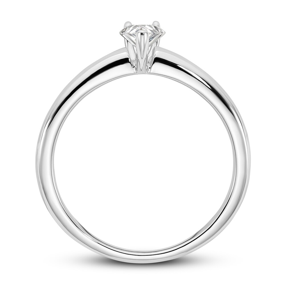 Diamond Solitaire Engagement Ring 1/3 ct tw Pear-shaped 14K White Gold (I1/I) JSgutDDf