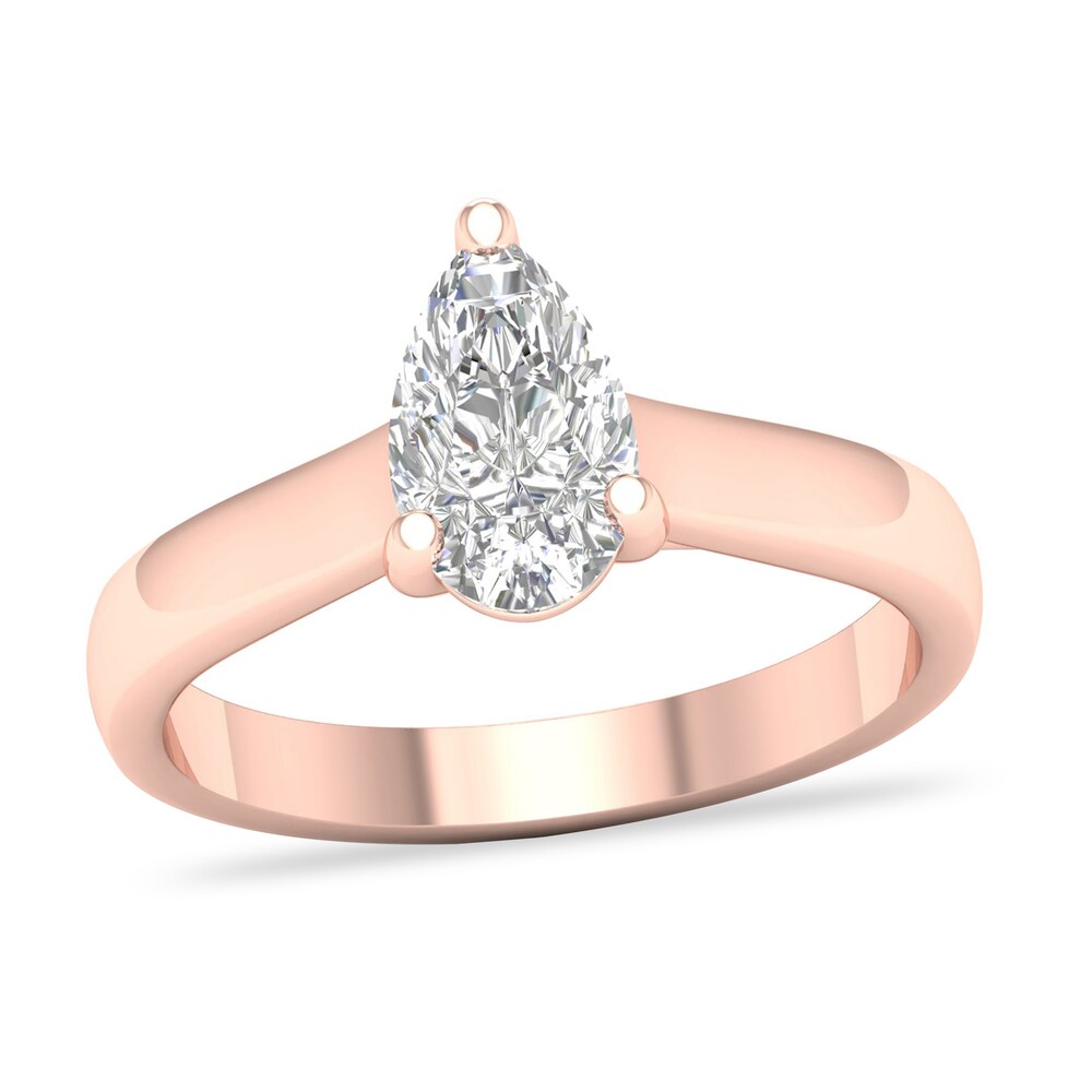 Diamond Solitaire Ring 1 ct tw Pear-shaped 14K Rose Gold (SI2/I) JYGPLOQ9