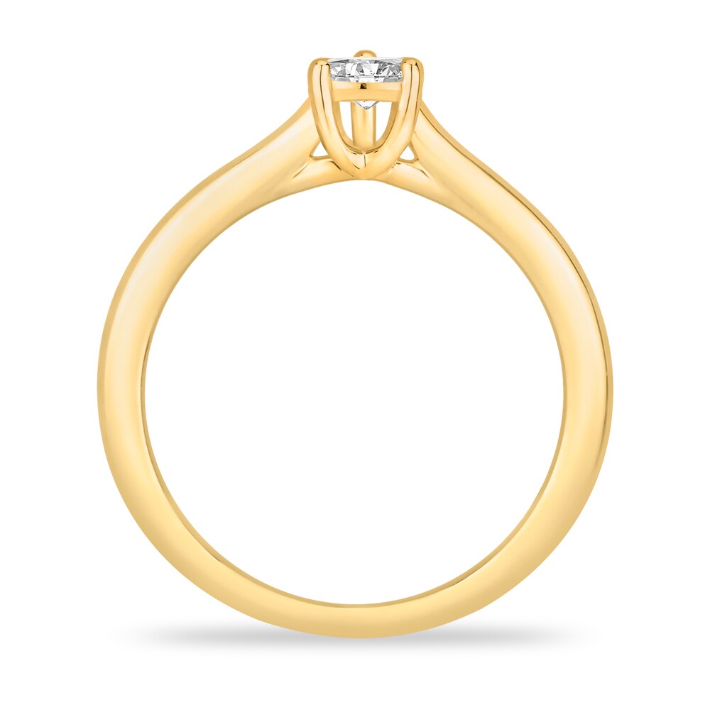 Diamond Solitaire Engagement Ring 1 ct tw Pear-shaped 14K Yellow Gold (I2/I) JlSxS39b