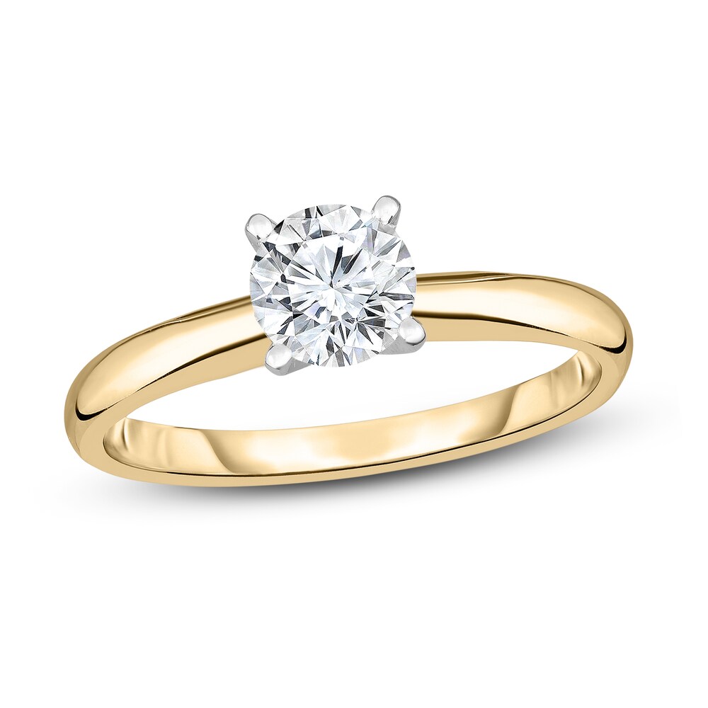 Diamond Solitaire Ring 1/5 ct tw Round 14K Yellow Gold (I1/I) JnCEDv9A