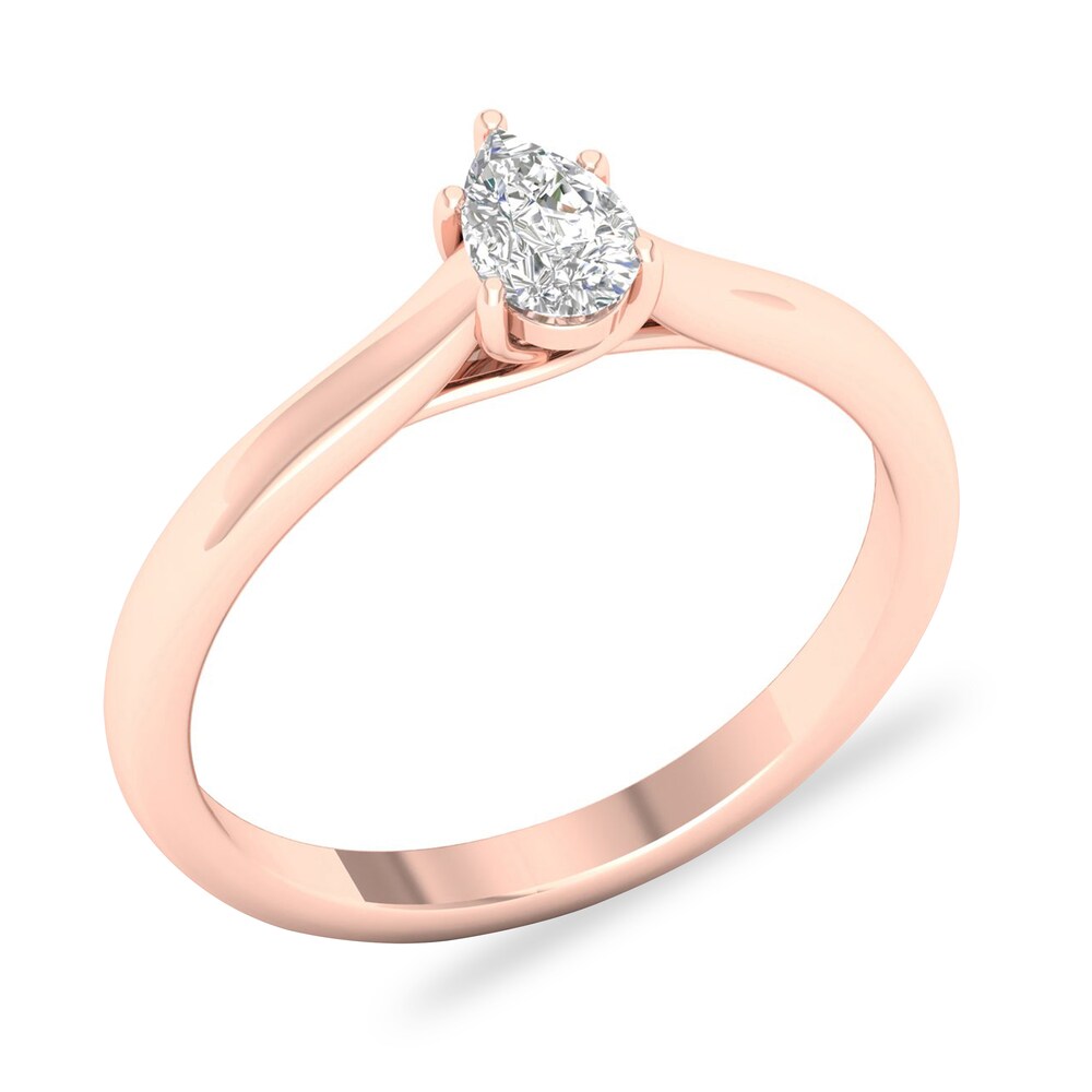 Diamond Solitaire Ring 1/3 ct tw Pear-shaped 14K Rose Gold (SI2/I) Jx9P6bXg