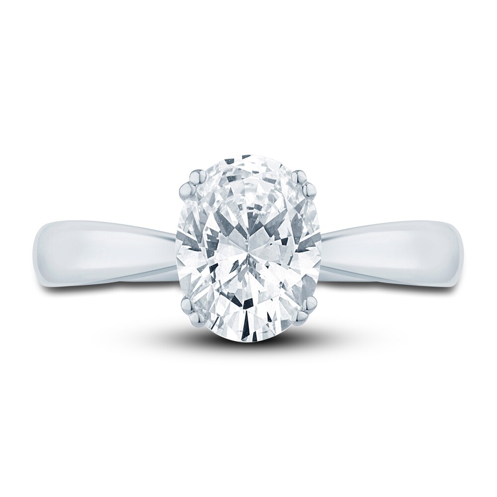 Pnina Tornai Lab-Created Diamond Engagement Ring 2-1/5 ct tw Oval/Round 14K White Gold K4Mzde8j