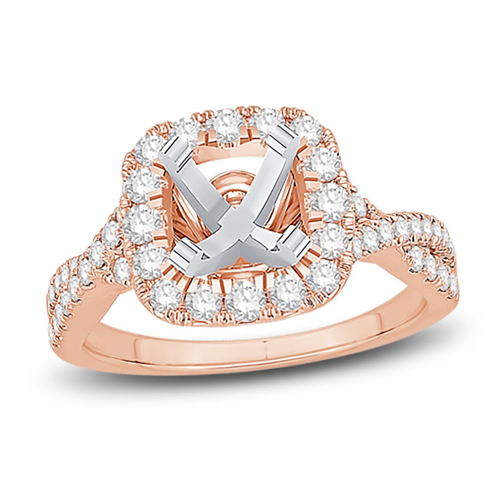 Engagement Ring 3/4 ct tw Round 14K Rose Gold KKNlFw0Y [KKNlFw0Y]