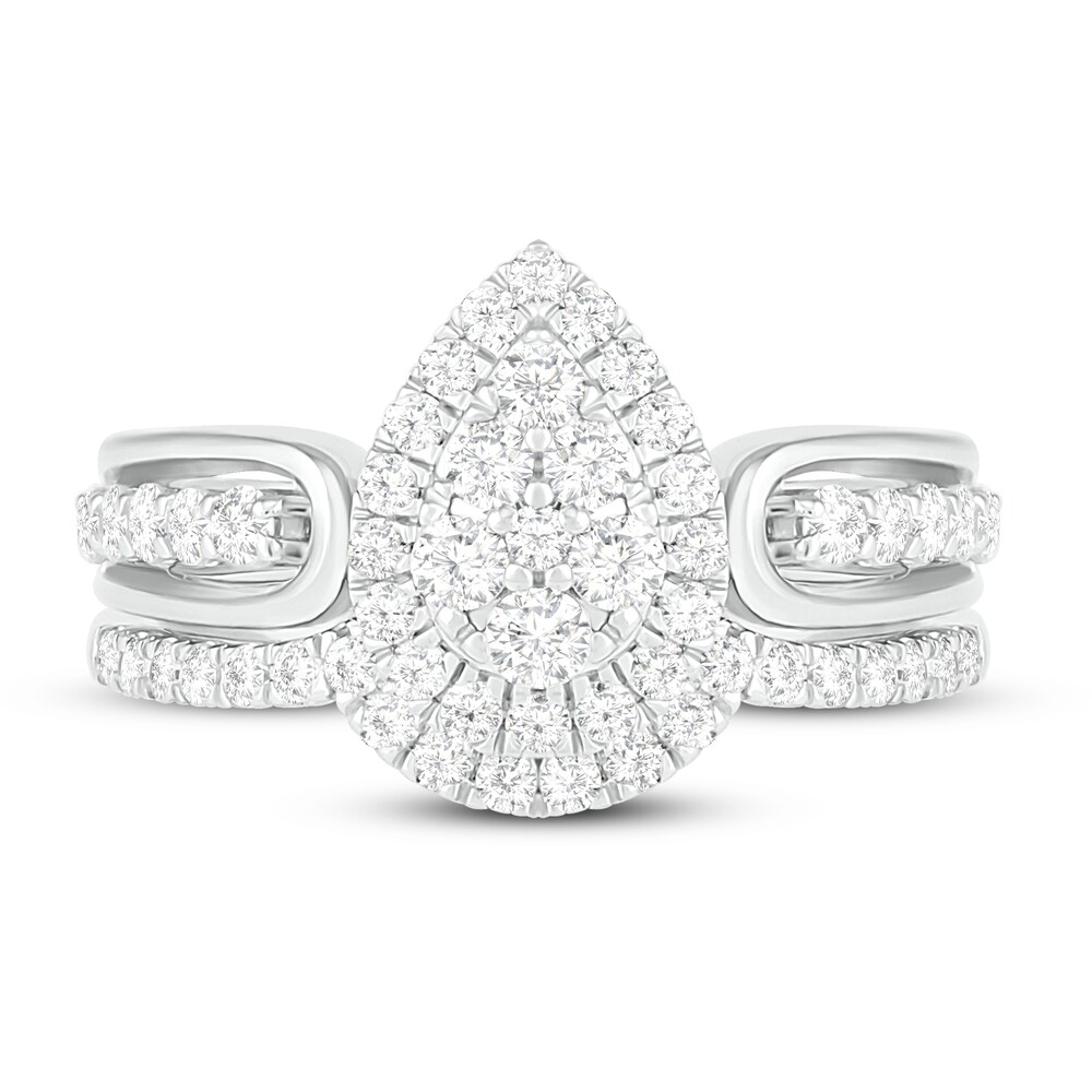 Diamond Bridal Set 1 ct tw Round 14K White Gold KOneO68I