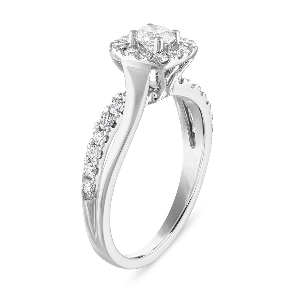 Diamond Engagement Ring 5/8 ct tw Round 14K White Gold KfR9xQFY