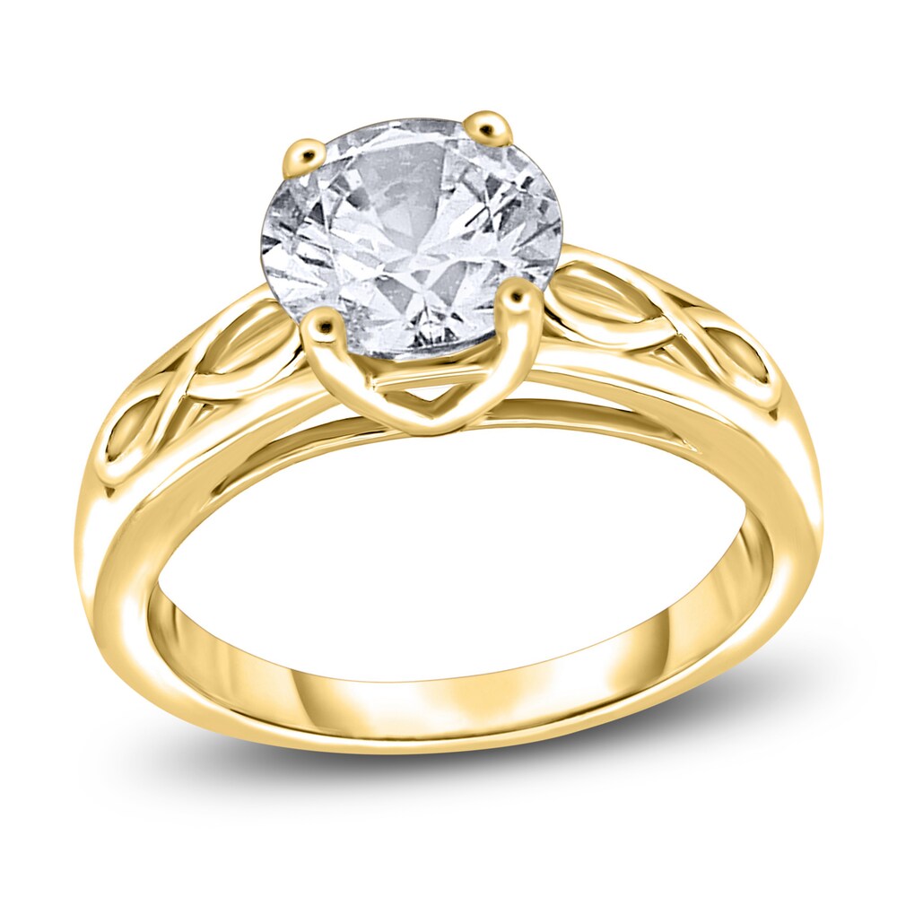 Diamond Solitaire Infinity Engagement Ring 3/4 ct tw Round 14K Yellow Gold (I2/I) KrAi8UJg [KrAi8UJg]