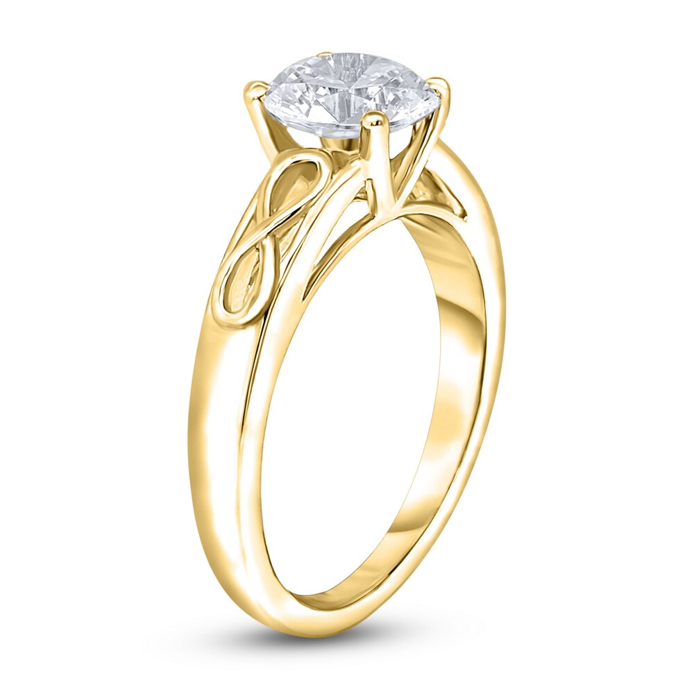 Diamond Solitaire Infinity Engagement Ring 3/4 ct tw Round 14K Yellow Gold (I2/I) KrAi8UJg