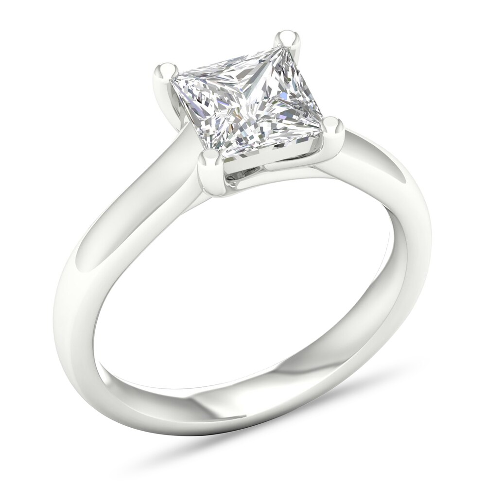 Diamond Solitaire Ring 2 ct tw Princess-cut 14K White Gold (I1/I) KxHDGN2e