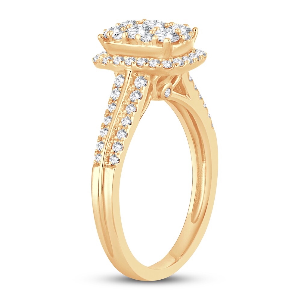 Diamond Ring 7/8 ct tw Round 14K Yellow Gold L1R7kjGw