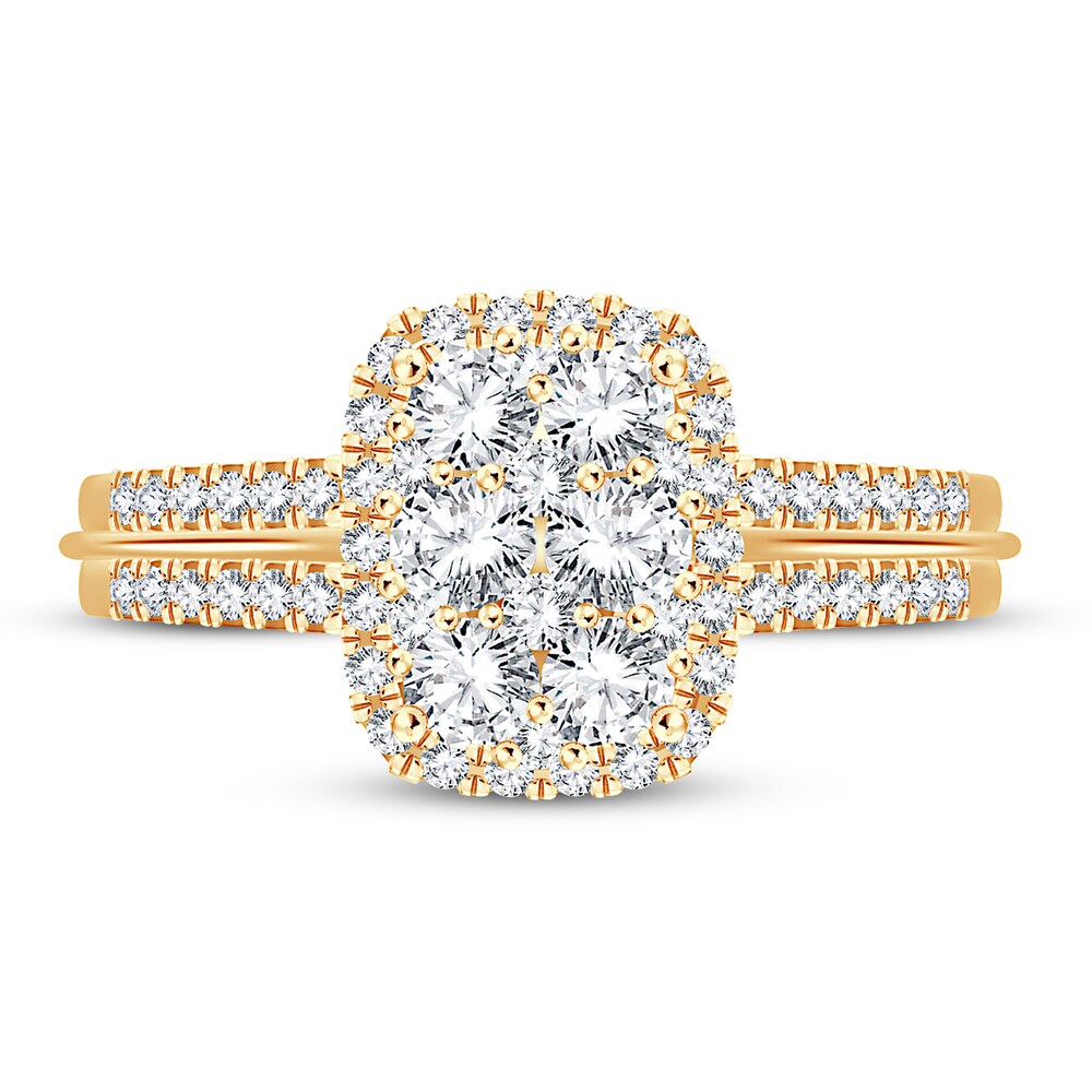 Diamond Ring 7/8 ct tw Round 14K Yellow Gold L1R7kjGw