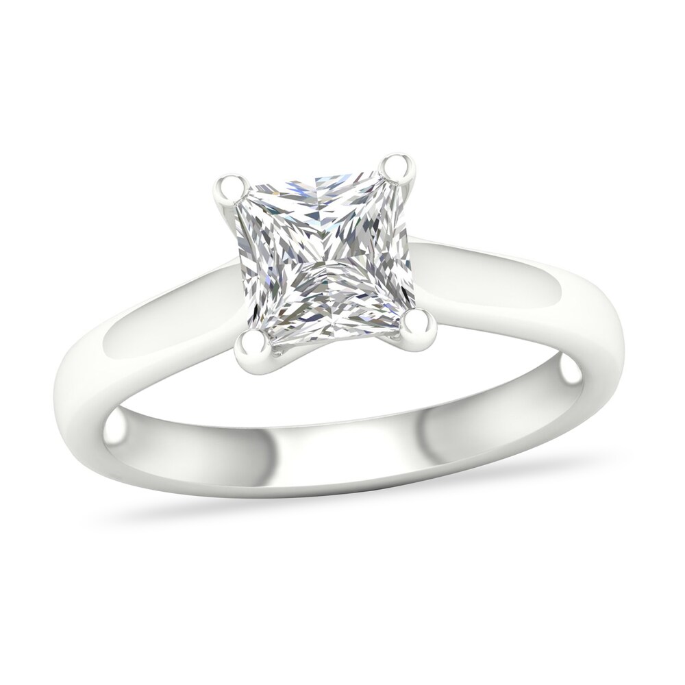 Diamond Solitaire Ring 1-1/2 ct tw Princess-cut Platinum (I2/I) L1Xh5PXg [L1Xh5PXg]