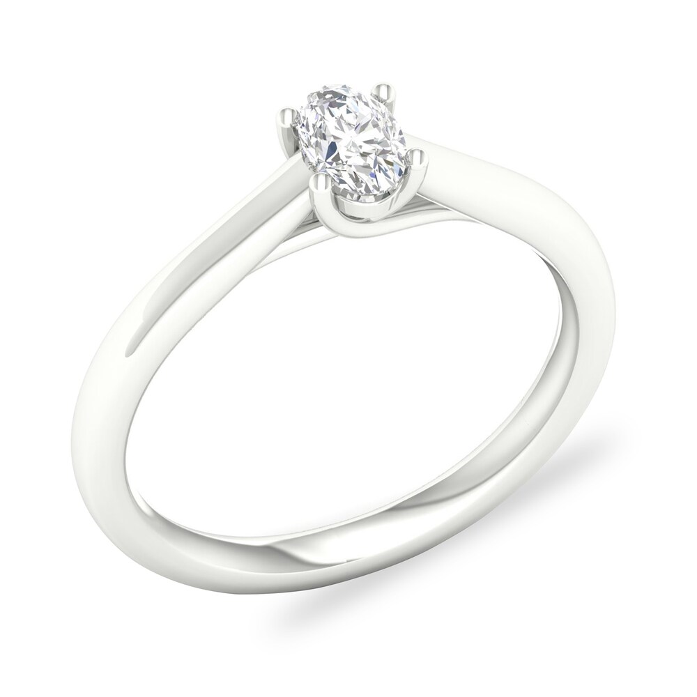 Diamond Solitaire Ring 1/3 ct tw Oval-cut 14K White Gold (SI2/I) L2W35n7H