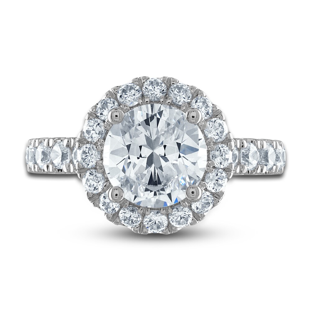 Vera Wang WISH Lab-Created Diamond Engagement Ring 2-1/3 ct tw Round 14K White Gold LDBmFkl8