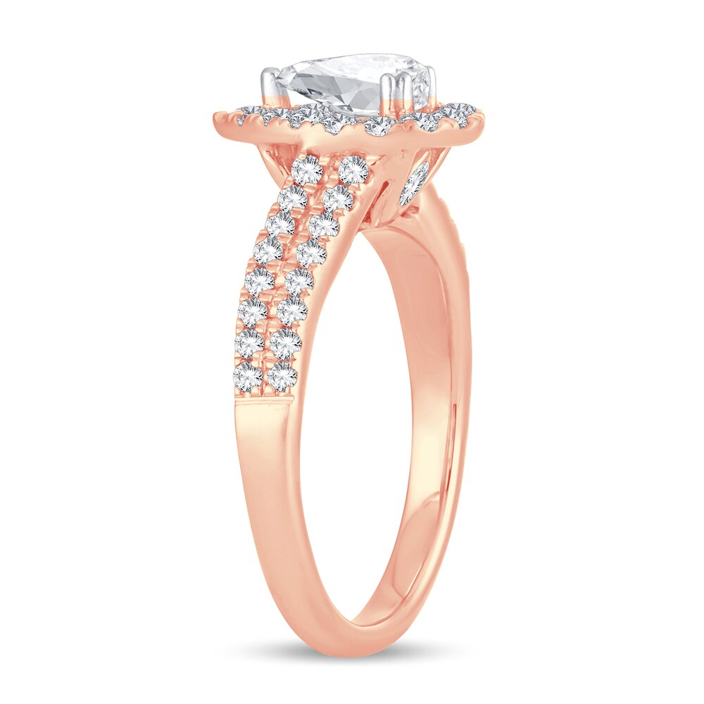 Diamond Ring 1 ct tw Pear-shaped 14K Rose Gold LSsVJpKl