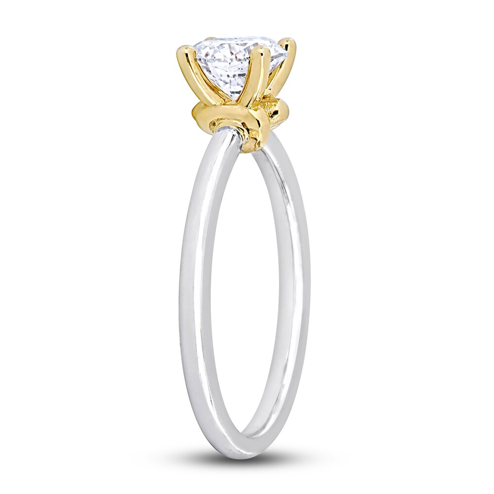 Diamond Y-Knot Solitaire Ring 1 ct tw Round 14K Two-Tone Gold (I/I1) LVyE5AhT