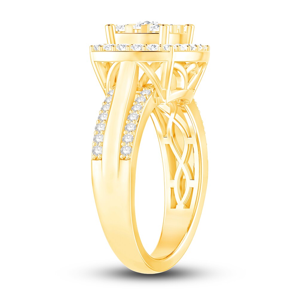 Diamond Ring 1 ct tw Round 14K Yellow Gold LYFF6JYD