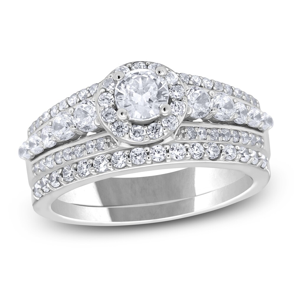 Diamond Bridal Set 1 ct tw Round 14K White Gold LbWRN0ne [LbWRN0ne]