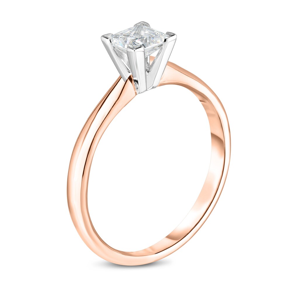 Diamond Solitaire Engagement Ring 1/5 ct tw Princess 14K Rose Gold (I2/I) LdcFhYyO