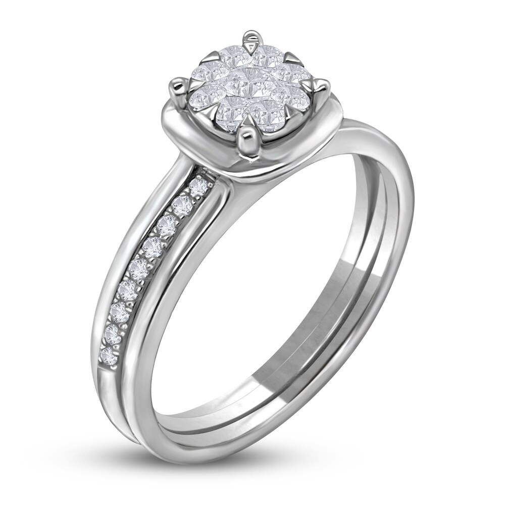 Diamond Engagement Ring 1/3 ct tw Round 14K White Gold LiiP1Jhm