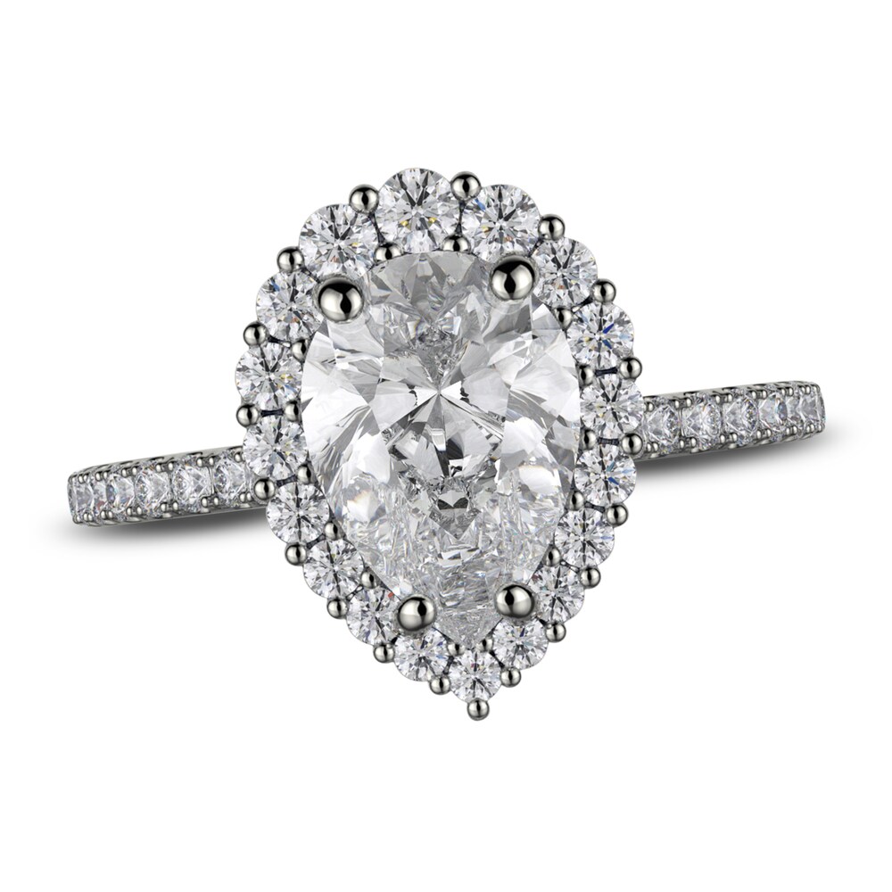 Michael M Diamond Engagement Ring Setting 5/8 ct tw Round 18K White Gold (Center diamond is sold separately) Lij4Vx3J [Lij4Vx3J]