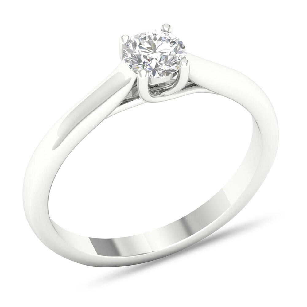 Diamond Solitaire Ring 1/4 ct tw Round-cut 14K White Gold (SI2/I) LrMptrsv