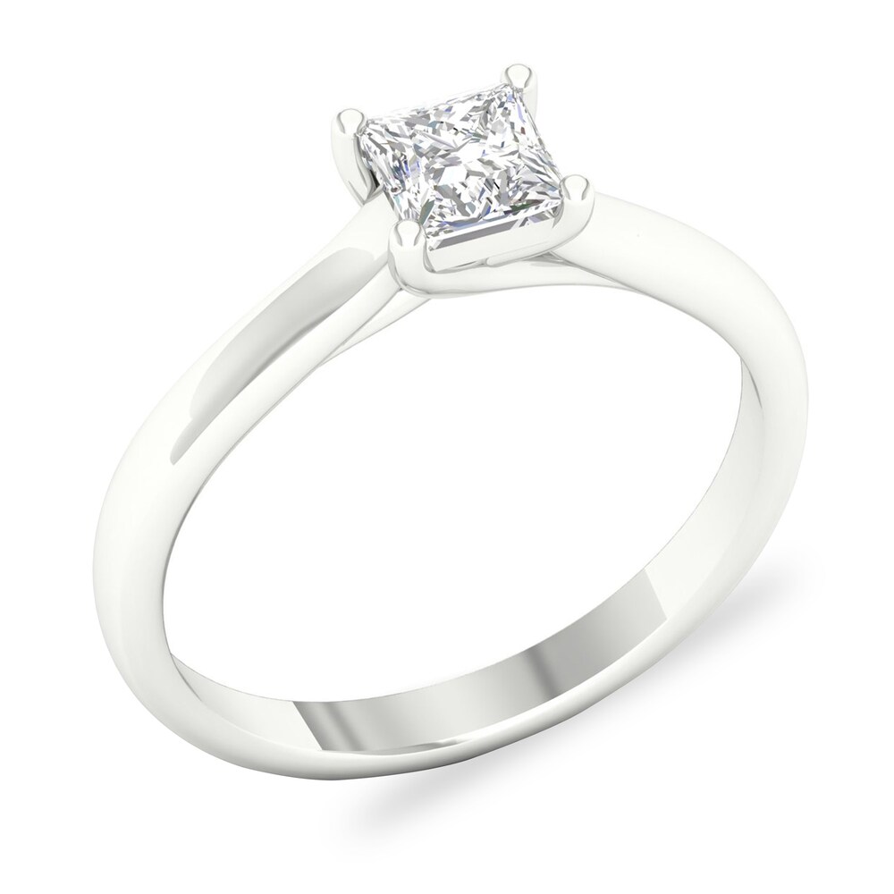 Diamond Solitaire Ring 3/4 ct tw Princess-cut 14K White Gold (SI2/I) LyuVW4Ic