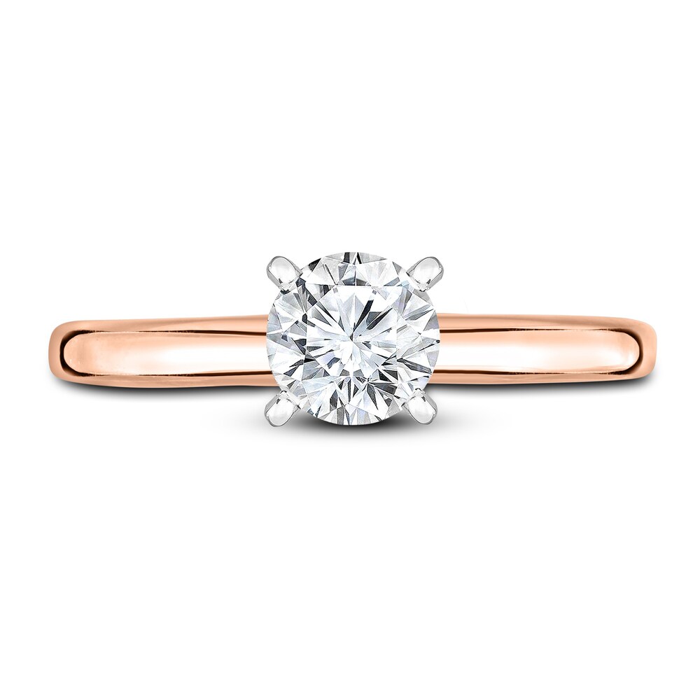 Diamond Solitaire Engagement Ring 1/5 ct tw Round 14K Rose Gold (I2/I) M3obPyyb