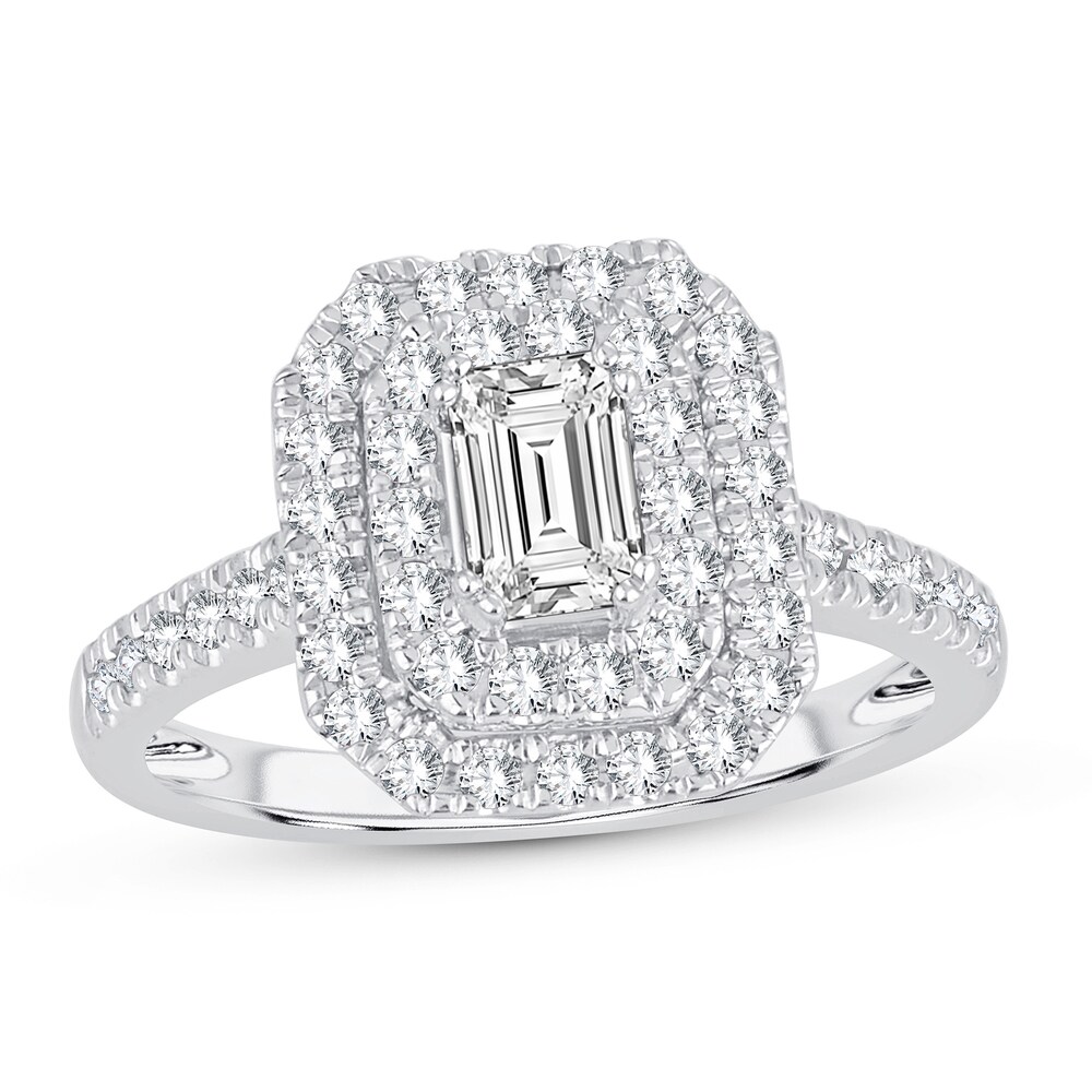 Diamond Ring 1 ct tw Emerald-cut 14K White Gold M4yYF4DG