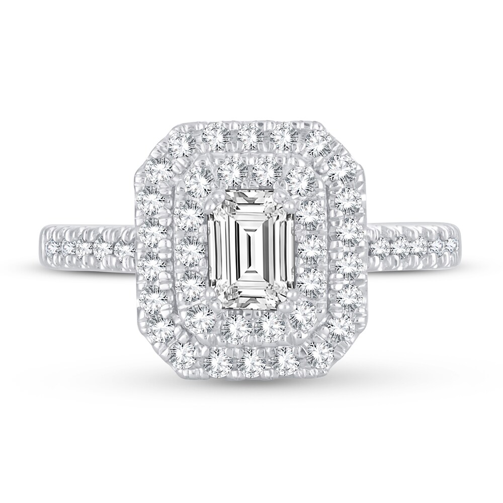 Diamond Ring 1 ct tw Emerald-cut 14K White Gold M4yYF4DG