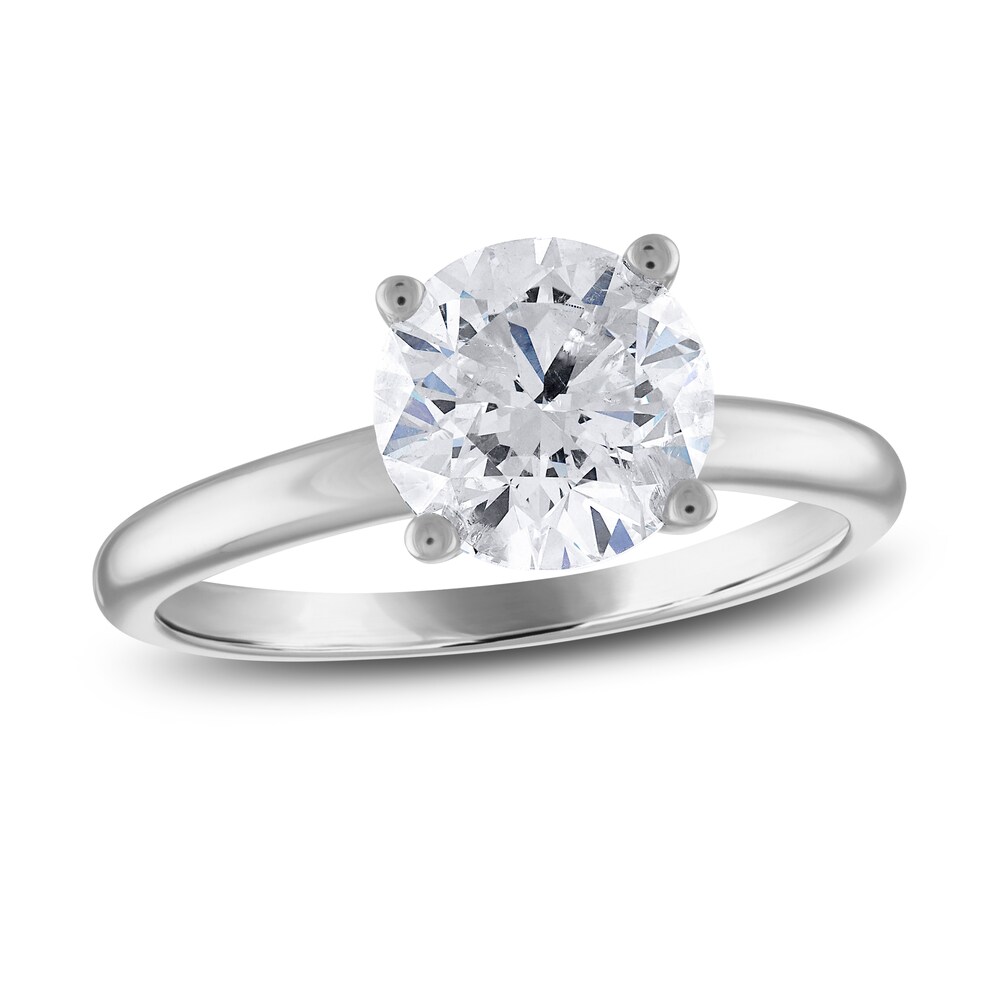 Diamond Solitaire Engagement Ring 2 ct tw Round 14K White Gold (I2/I) M7G6tz5g [M7G6tz5g]