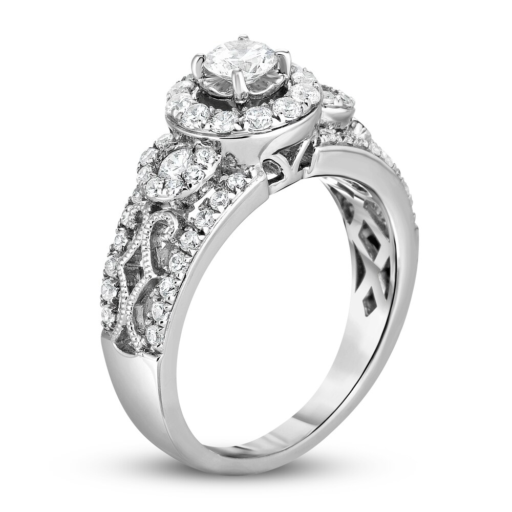 Diamond Engagement Ring 1 ct tw Round 14K White Gold MJdt7Dnz