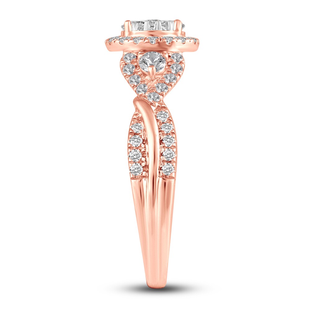 Diamond Engagement Ring 3/4 ct tw Round 14K Rose Gold MRAmtNzI