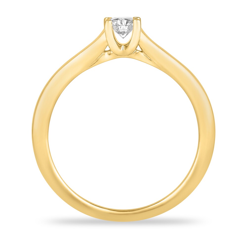 Diamond Solitaire Engagement Ring 3/8 ct tw Princess-cut 14K Yellow Gold (I2/I) MRx4FnQU