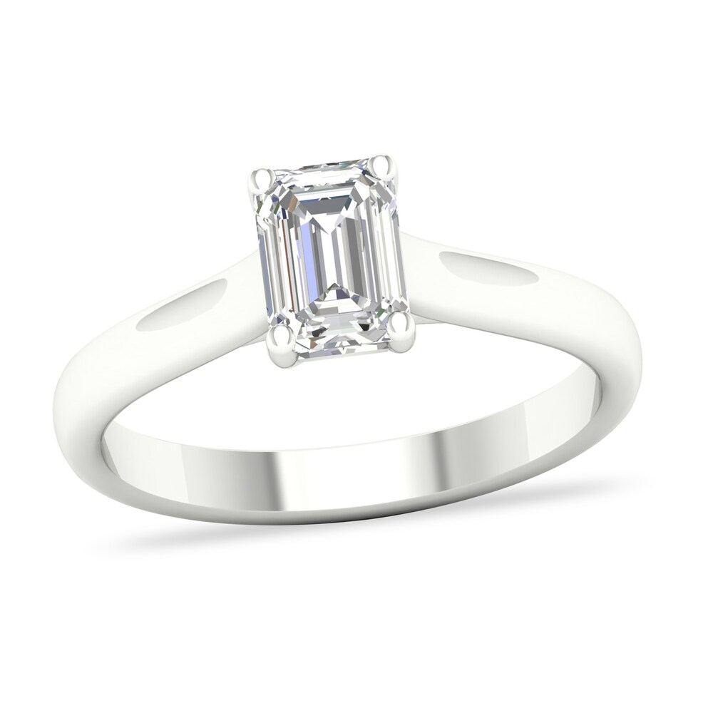 Diamond Solitaire Ring 1 ct tw Emerald-cut Platinum (SI2/I) MWKX0ZIg [MWKX0ZIg]