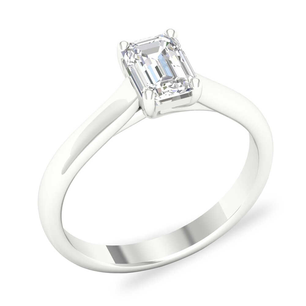 Diamond Solitaire Ring 1 ct tw Emerald-cut Platinum (SI2/I) MWKX0ZIg